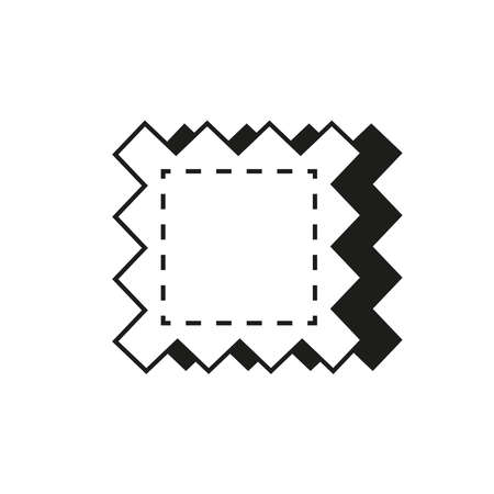 The icon of a piece of fabric. Sewing production. Simple vector illustration on a white background.のイラスト素材