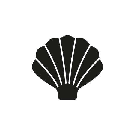 The shell icon. Simple vector illustration on a white background.