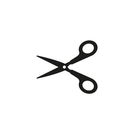 Scissors icon. Simple flat vector illustration on a white background.のイラスト素材