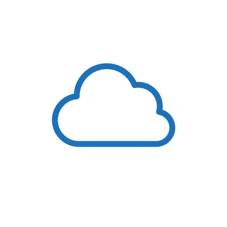 cloud icon. Linear image. Simple flat vector illustration on a white background.のイラスト素材