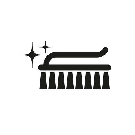 Cleaning brush icon. Simple flat vector illustration on a white background.のイラスト素材