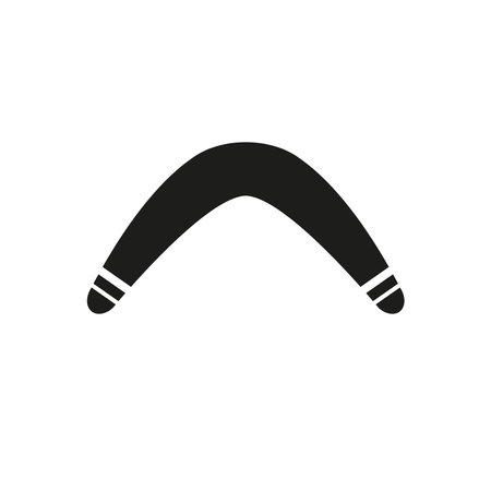 Boomerang icon. Simple flat vector illustration on a white background.のイラスト素材