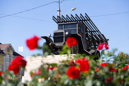 City Tula. Russia - July 07, 2021: Monument-memorial Katyusha.