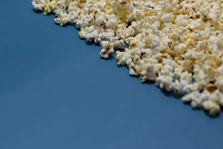 popcorn texture on a blue background
