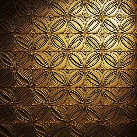 Golden mettalic abstract pattern. Golden background.の素材