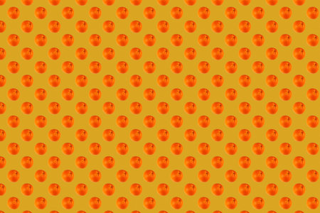 Orange seamless pattern on a background of gold fortune colors. Collection of lovely seamless patternsの写真素材