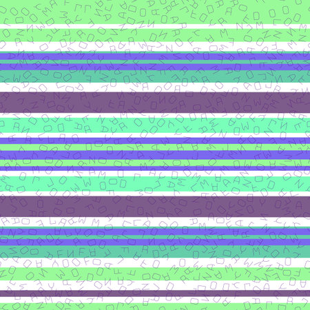 Childrens texture. Sailor stripes seamless pattern with letters. Mens, womens and kids summer, spring seamless stripes texture. Endless horizontal lines design with lettering.のイラスト素材