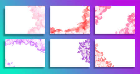 Set of modern watercolor abstract vector backgrounds. Pink with gray and white background. Modern pattern for presentations and banners. Vector illustrationのイラスト素材