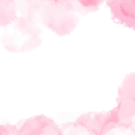 Watercolor pink spot on a white background. Frame made of watercolor stains. Vector illustrationのイラスト素材