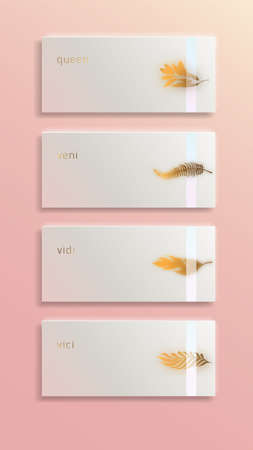 Organizer 3 d. Mobile beautiful background. Blurry plants and branches. Abstraction in pink colors. Glass morphism with blurred gold details. Vectorのイラスト素材