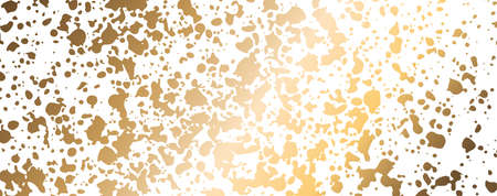 Gold wallpaper. Splashes and blots of gold color on a white background. Vector fileのイラスト素材
