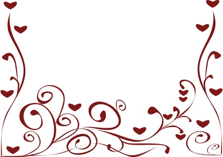 background with curling branch. Illustration.のイラスト素材