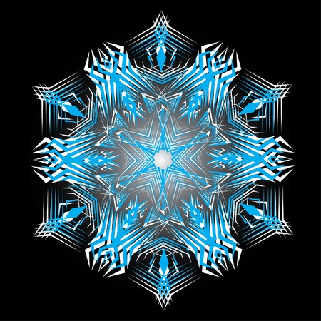 Abstract isolated vector snowflake. Illustration.のイラスト素材