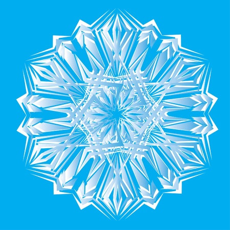 Abstract isolated vector snowflake. Illustration.のイラスト素材