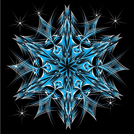 Abstract isolated vector snowflake. Illustration.のイラスト素材