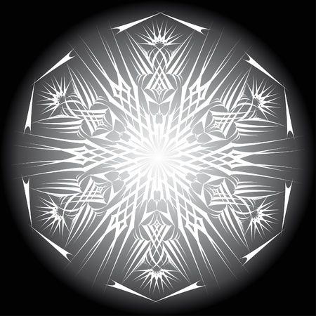 Abstract isolated vector snowflake. Illustration.のイラスト素材