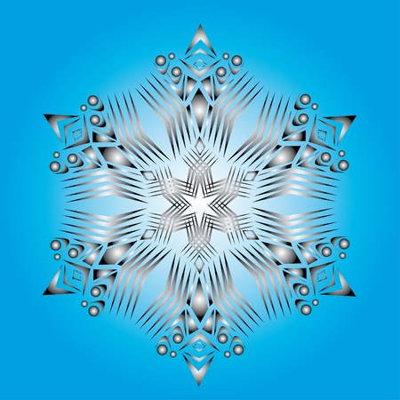 Abstract isolated vector snowflake. Illustration.のイラスト素材