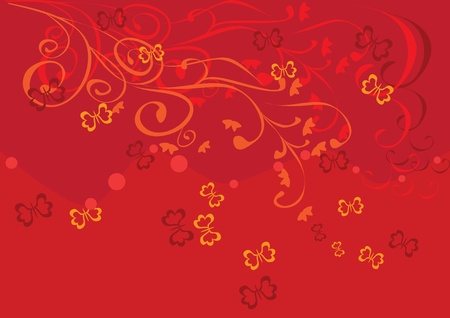 Framework with butterflies and flowers. illustration.のイラスト素材