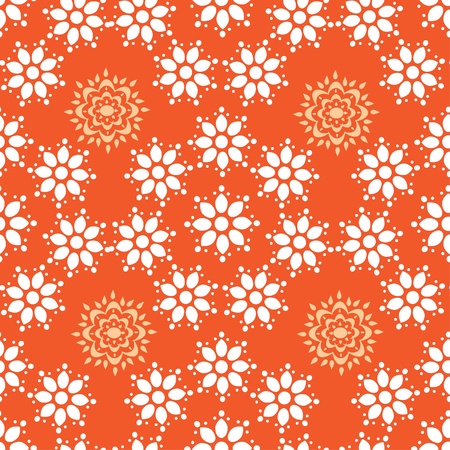 abstract pattern with flowers. illustration.のイラスト素材