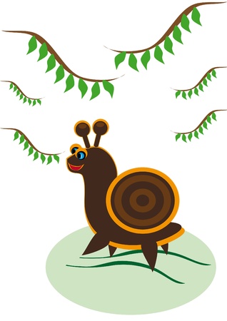 Small ridiculous snail. Illustrationのイラスト素材