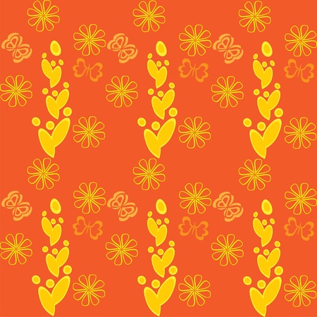 abstract pattern with flowers. illustration.のイラスト素材