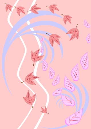 abstract frame with leaves. vector illustrationのイラスト素材