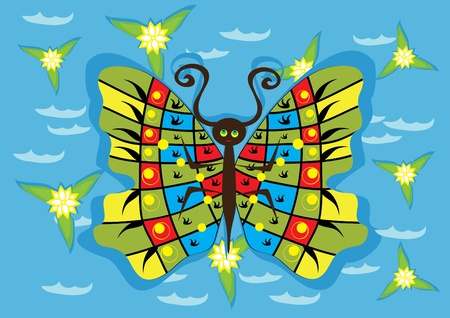 abstract butterfly on isolated background. Illustrationのイラスト素材