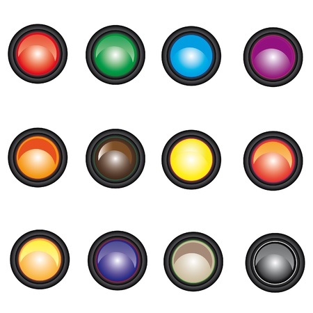 Set of web buttons. Vector illustration.のイラスト素材