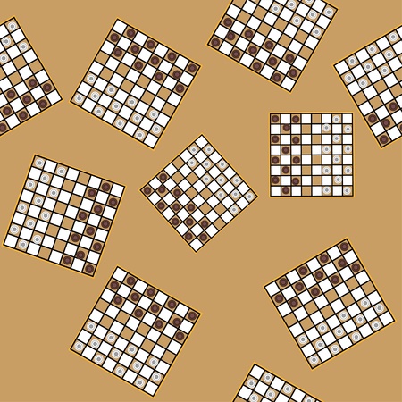 Seamless texture with draft  and chessboardのイラスト素材