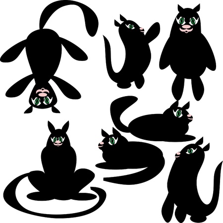 cats on isolated background. Illustrationのイラスト素材