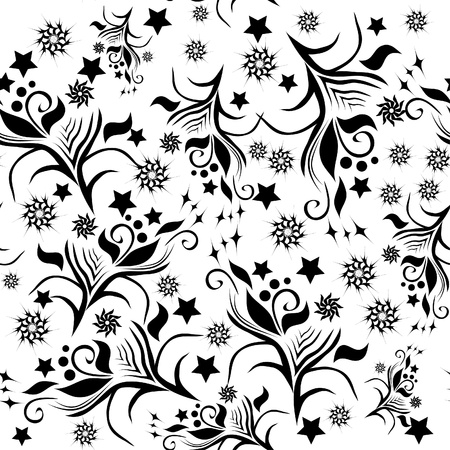 abstract seamless texture witn flowers. illustrationのイラスト素材