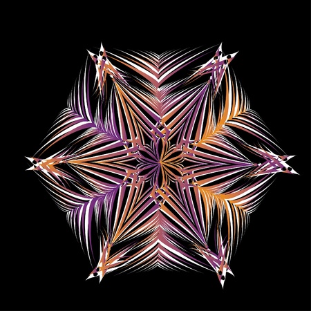 abstract isolated vector snowflake. Illustration.のイラスト素材