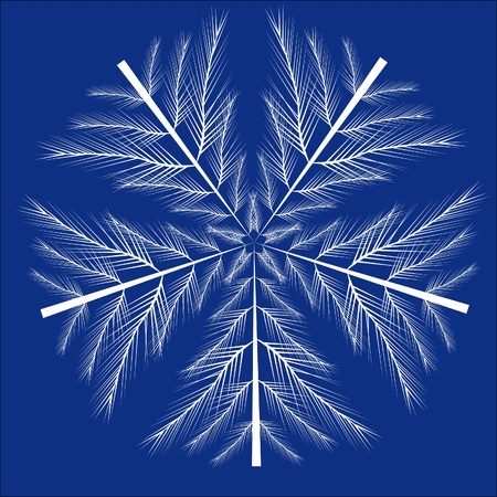 abstract isolated vector snowflake. Illustration.のイラスト素材