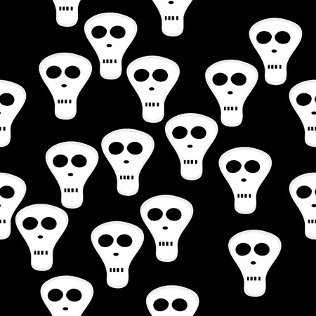 Abstract seamless structure with skullsのイラスト素材