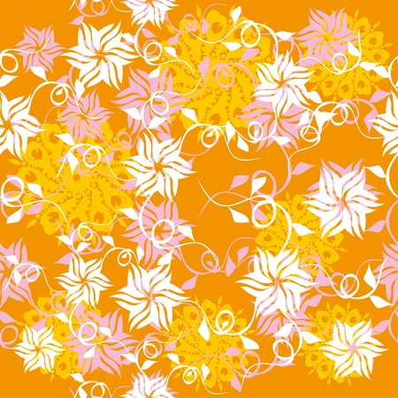 abstract seamless texture witn flowers. illustrationのイラスト素材