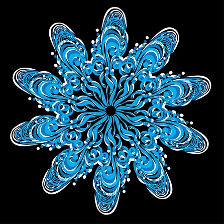 abstract isolated vector snowflake. Illustration.のイラスト素材