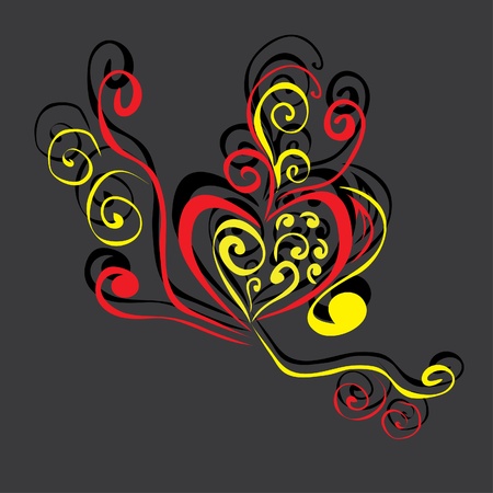 illustration with love abstract heartのイラスト素材