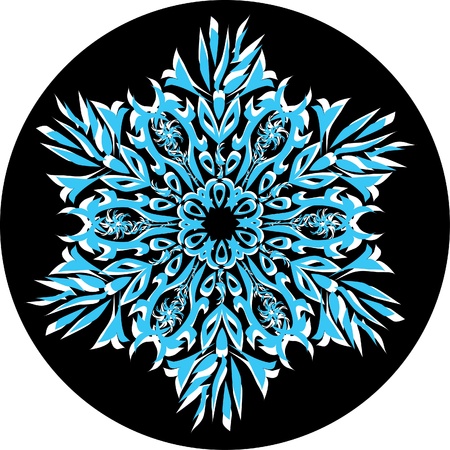 abstract isolated vector snowflake. Illustration.のイラスト素材