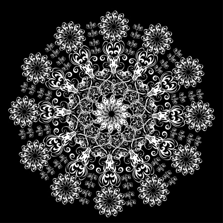 abstract isolated vector snowflake. Illustration.のイラスト素材