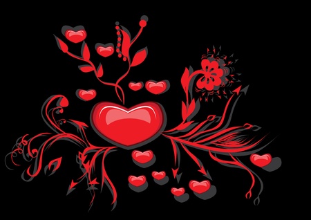 illustration with love abstract heartのイラスト素材