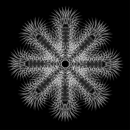 abstract isolated vector snowflake. Illustration.
