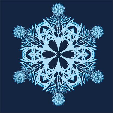 abstract isolated snowflake. Illustration.のイラスト素材