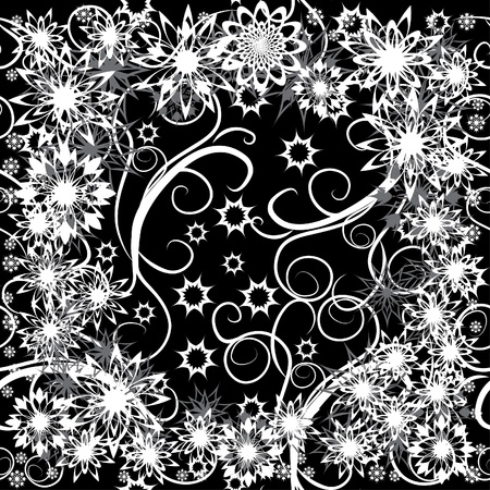 abstract seamless pattern with curl branchのイラスト素材