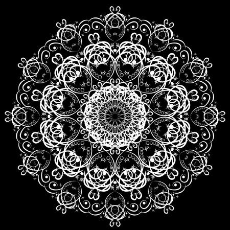 Abstract isolated snowflake. illustration.のイラスト素材