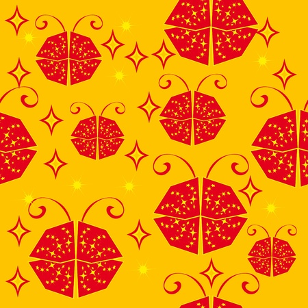abstract seamless pattern with butterfliesのイラスト素材