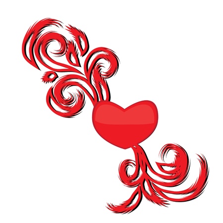 illustration with love abstract heartのイラスト素材