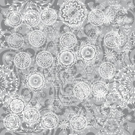 winter background with snowflakes. illustrationのイラスト素材
