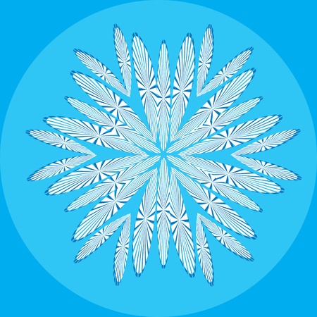 abstract isolated snowflake. Illustration.のイラスト素材