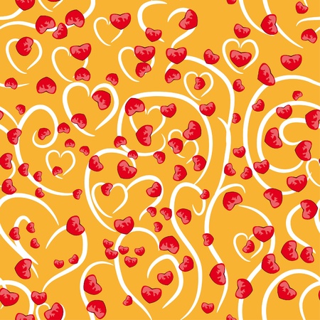 abstract love seamless pattern with heartsのイラスト素材