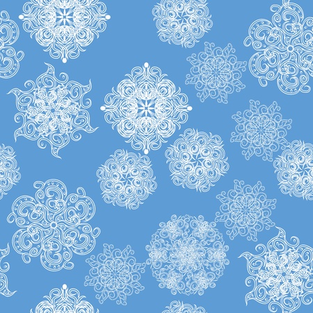 winter background with snowflakes. illustrationのイラスト素材
